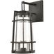 Crofton 2 Light 19 inch Charcoal with Clear Outdoor Wall Sconce