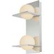 Orbit 2 Light 5 inch Chrome Vanity Light Wall Light