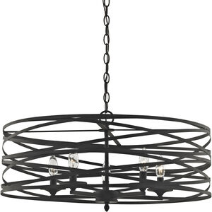 Vorticy 5 Light 26 inch Oil Rubbed Bronze Chandelier Ceiling Light