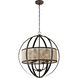 Diffusion 4 Light 24 inch Oil Rubbed Bronze Chandelier Ceiling Light in Incandescent