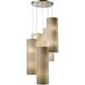 Fabric Cylinders 20 Light 33 inch Satin Nickel Pendant Ceiling Light in Incandescent
