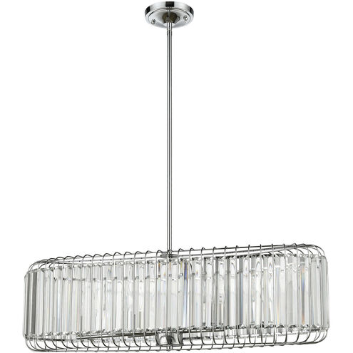 Beaumont 6 Light 32 inch Polished Chrome Chandelier Ceiling Light