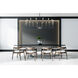 Livingston 16 Light 52 inch Matte Black with Satin Brass Chandelier Ceiling Light