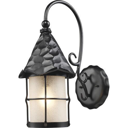 Rustica 1 Light 19 inch Matte Black Outdoor Wall Sconce