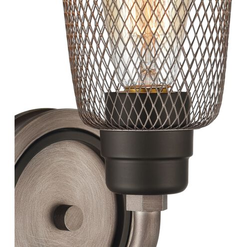 Glencoe 1 Light 6 inch Weathered Zinc with Oil Rubbed Bronze Vanity Light Wall Light