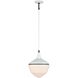 Mid-Century Schoolhouse 1 Light 12 inch Enamel White with Matte Black Mini Pendant Ceiling Light