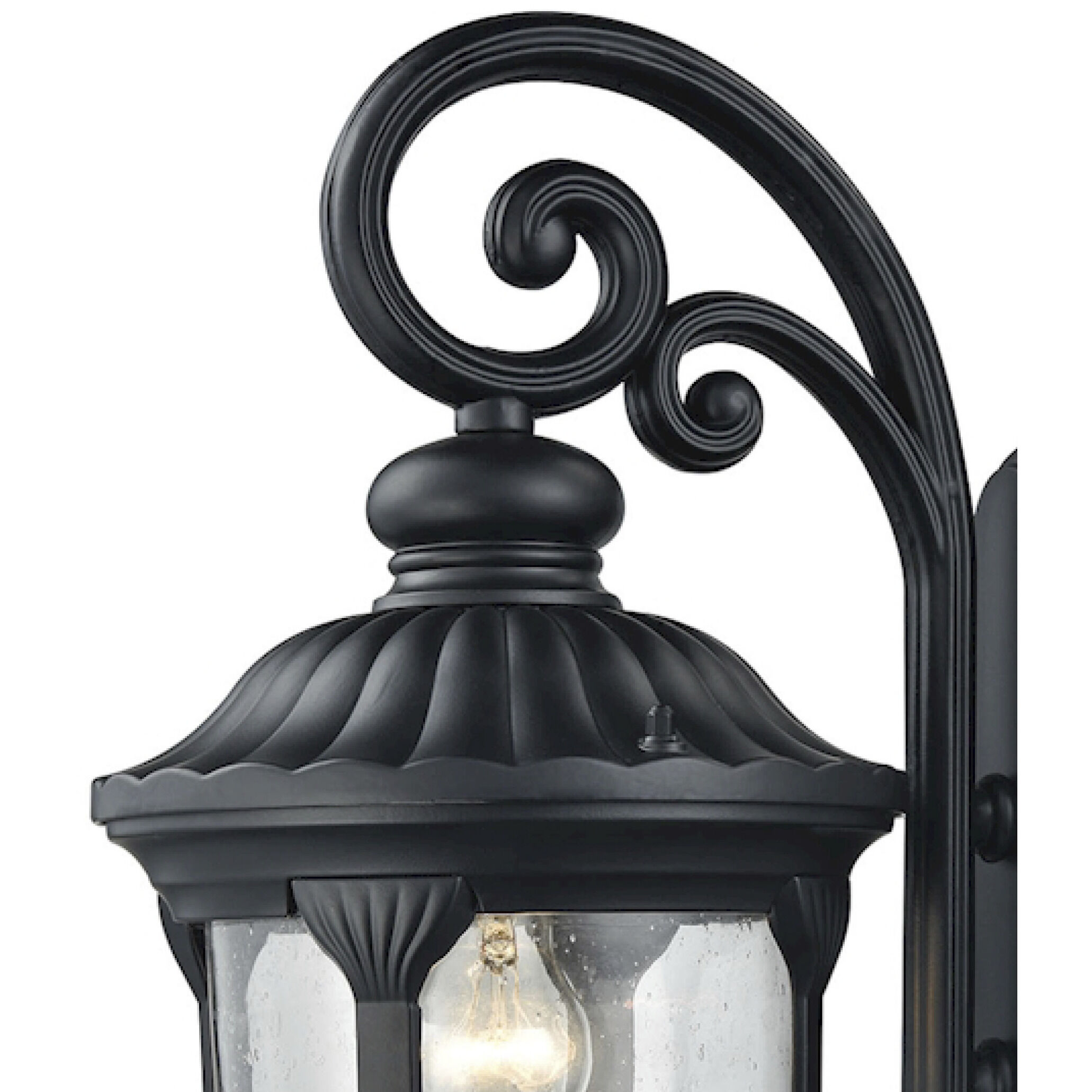 Matte black outdoor sconce on sale