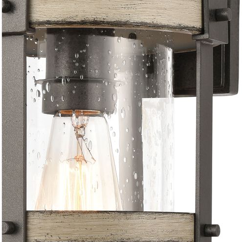 Annenberg 1 Light 16 inch Anvil Iron with Distressed Antiqued Gray Outdoor Wall Sconce