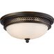 Flushmounts 3 Light 16 inch Deep Rust Flush Mount Ceiling Light