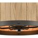 Wooden Barrel 6 Light 19 inch Oil Rubbed Bronze with Natural Chandelier Ceiling Light