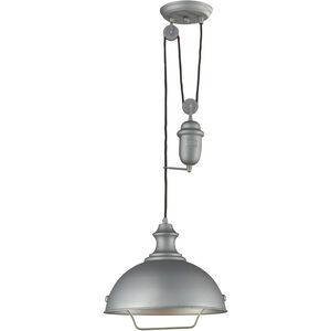 Farmhouse 1 Light 14 inch Aged Pewter Pendant Ceiling Light in Incandescent