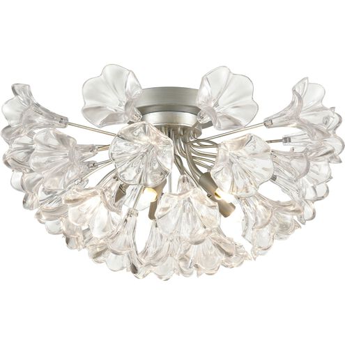 Celene 5 Light 19 inch Aged Silver Semi Flush Mount Ceiling Light