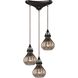 Danica 3 Light 10 inch Oil Rubbed Bronze Mini Pendant Ceiling Light