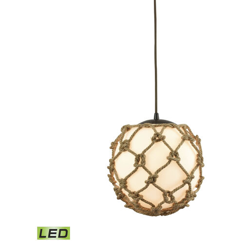 Coastal Inlet LED 11 inch Oil Rubbed Bronze Mini Pendant Ceiling Light