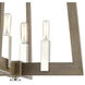 Axis 8 Light 36 inch Light Wood with Satin Nickel Island Light Ceiling Light
