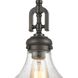 Rutherford 1 Light 15 inch Oil Rubbed Bronze Pendant Ceiling Light