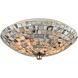 Capri 2 Light 12 inch Satin Nickel with Gray Capiz Flush Mount Ceiling Light