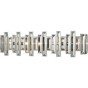 Crystal Heights 5 Light 30 inch Polished Chrome Vanity Light Wall Light