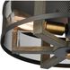 Woodbridge 3 Light 17 inch Matte Black with Weathered Oak Flush Mount Ceiling Light