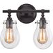 Jaelyn 2 Light 13 inch Oil Rubbed Bronze Vanity Light Wall Light