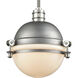 Riley 1 Light 10 inch Weathered Zinc with Polished Nickel Mini Pendant Ceiling Light