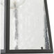 Meditterano 1 Light 12 inch Matte Black with Clear Outdoor Sconce, Small