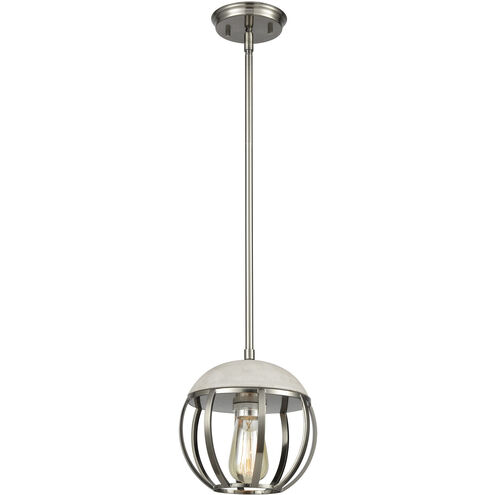 Urban Form 1 Light 8 inch Silver with Gray Mini Pendant Ceiling Light