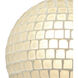 Fusion 1 Light 8 inch Satin Nickel Mini Pendant Ceiling Light in White Mosaic Glass