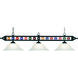 Designer Classics Linear Chandelier Ceiling Light in Incandescent, White Faux Alabaster Glass