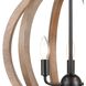Barrow 3 Light 18 inch Matte Black with Birchwood Chandelier Ceiling Light