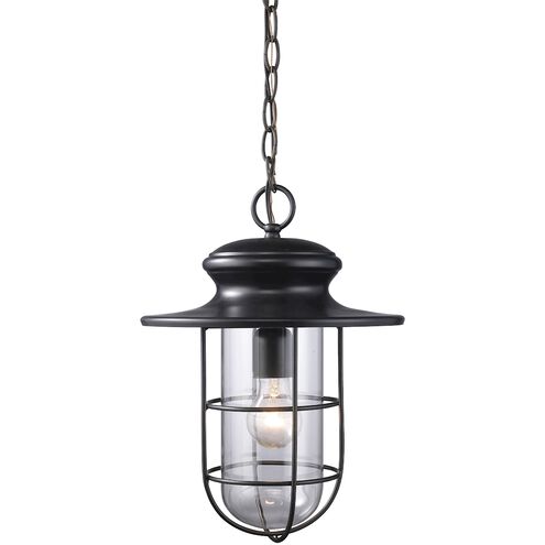 Portside 11 inch 100.00 watt Matte Black Outdoor Pendant