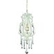 Opulence 1 Light 8 inch Antique White Mini Pendant Ceiling Light in Clear Crystal