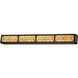 Stone Mosaic 8 Light 48 inch Aged Bronze Vanity Light Wall Light
