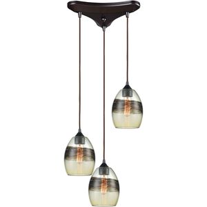 Whisp 3 Light 12 inch Oil Rubbed Bronze Multi Pendant Ceiling Light