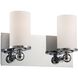 Adam 2 Light 12.5 inch Chrome Vanity Light Wall Light