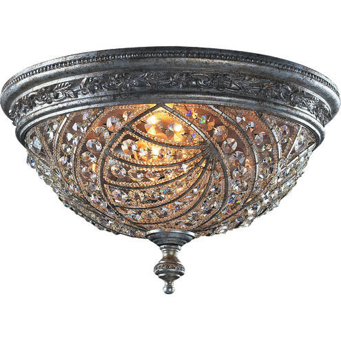 Renaissance 4 Light 16 inch Sunset Silver Flush Mount Ceiling Light