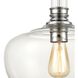 Glasgow 1 Light 13 inch Polished Chrome with Clear Pendant Ceiling Light