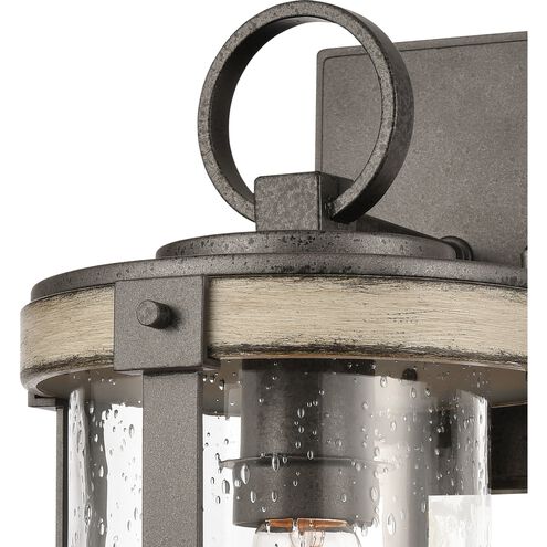 Annenberg 1 Light 16 inch Anvil Iron with Distressed Antiqued Gray Outdoor Wall Sconce