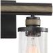 Beaufort 2 Light 14 inch Anvil Iron with Distressed Antiqued Gray Vanity Light Wall Light