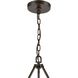 Transitions 6 Light 27 inch Oil Rubbed Bronze with Aspen Chandelier Ceiling Light