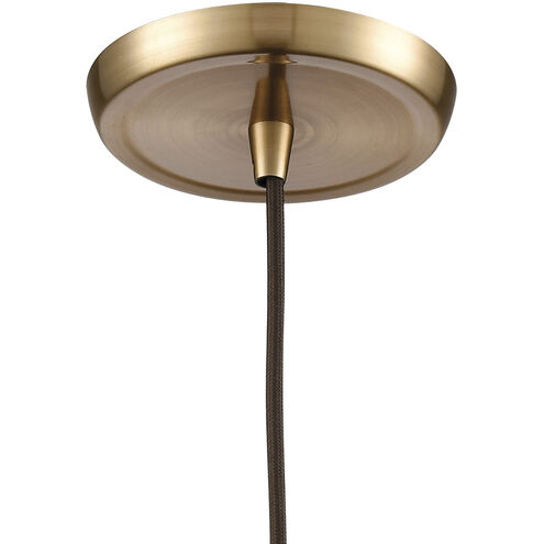 Barrel 1 Light 7 inch Satin Brass Mini Pendant Ceiling Light