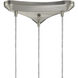 Vines 3 Light 12 inch Satin Nickel Mini Pendant Ceiling Light