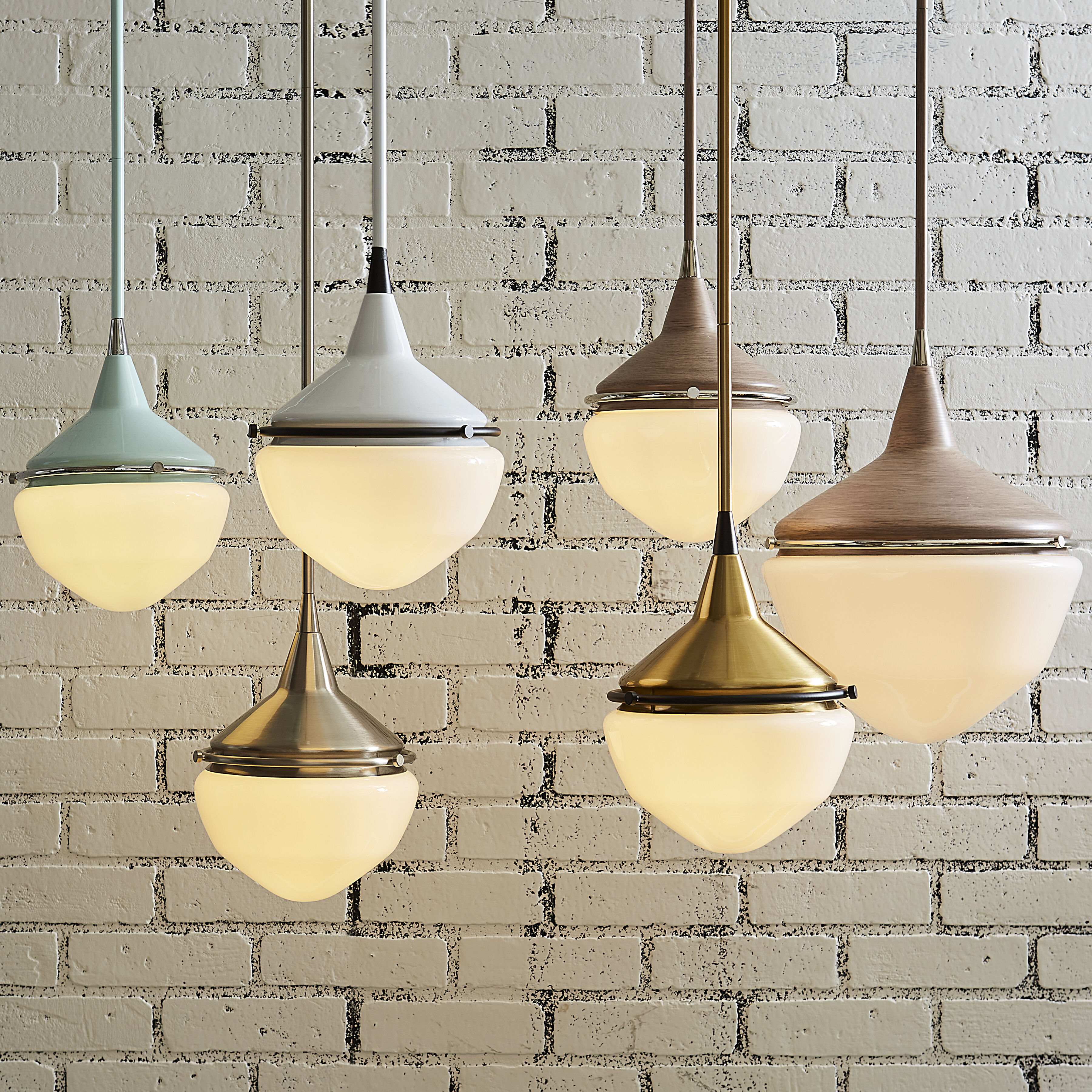 Schoolhouse mini pendant light top