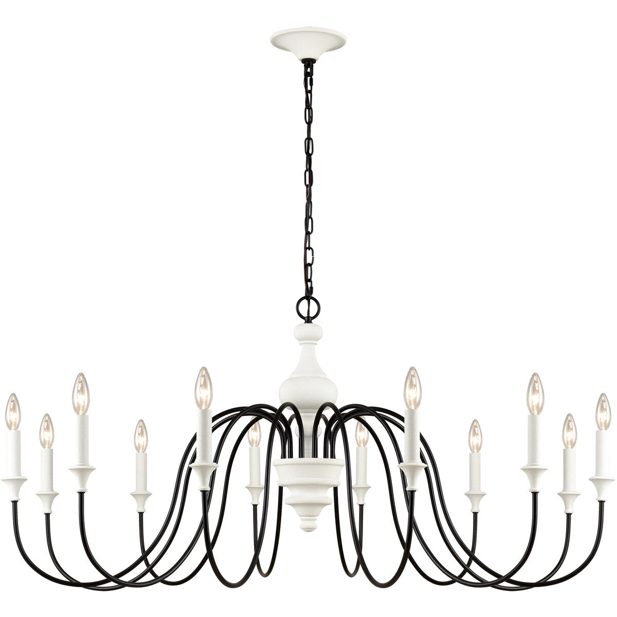 Black white chandelier discount