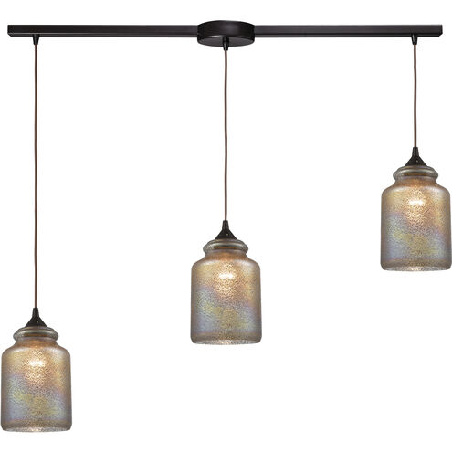 Illuminessence 3 Light 36 inch Oil Rubbed Bronze Multi Pendant Ceiling Light, Configurable