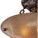 Restoration 3 Light 16 inch Golden Bronze Semi Flush Mount Ceiling Light