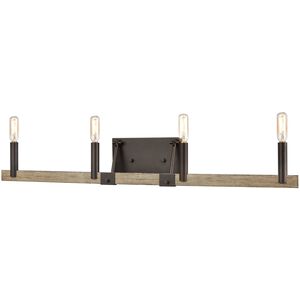 Transitions 4 Light 32 inch Oil Rubbed Bronze with Aspen Vanity Light Wall Light