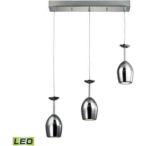 Vasso Chromo LED 3 inch Polished Chrome Mini Pendant Ceiling Light