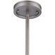 Corrugated Steel 1 Light 6 inch Weathered Zinc with Polished Nickel Mini Pendant Ceiling Light