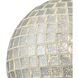 Fusion 1 Light 8 inch Satin Nickel with Silver Mini Pendant Ceiling Light in Silver Mosaic Glass